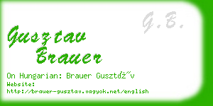 gusztav brauer business card